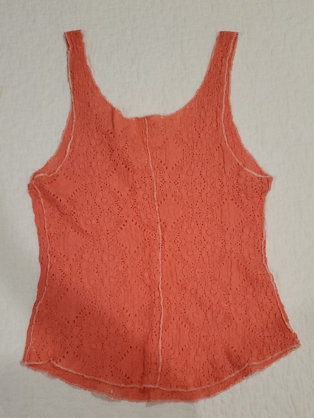 Free People Coral Lace Crochet Tank - Picture 4 of 4